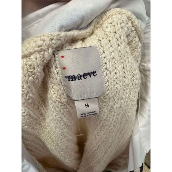 Anthropologie Maeve Pointelle Heart Twofer Sweater - Picture 8 of 8